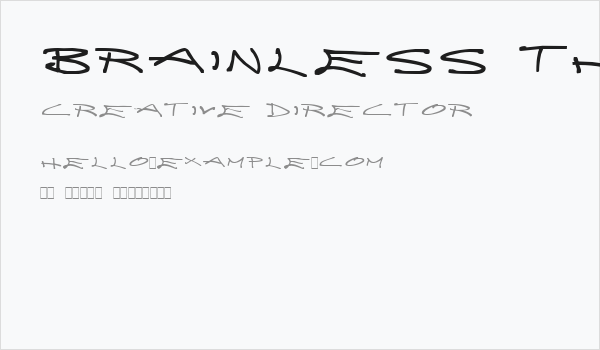 Brainless Thoughts Business Card