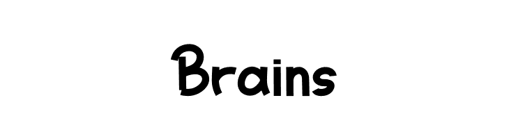 Brains  Frei Schriftart Herunterladen