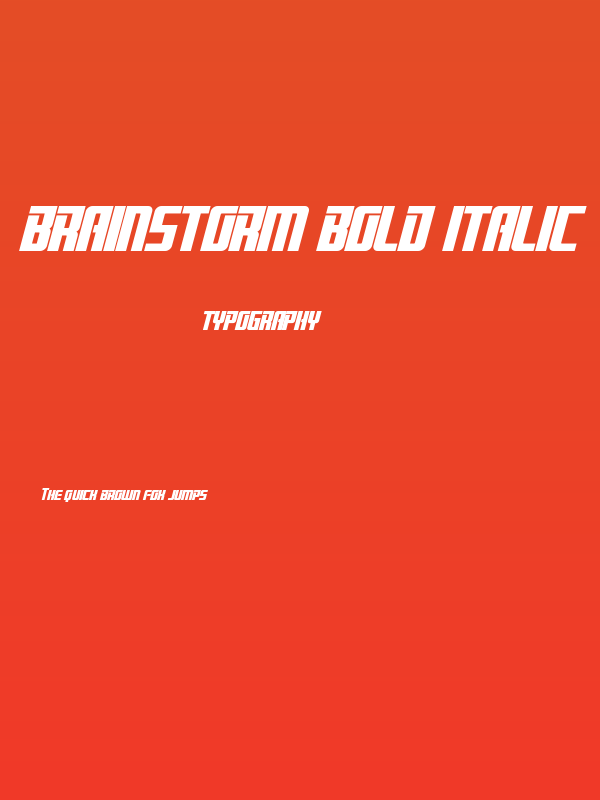 Brainstorm Bold Italic Poster