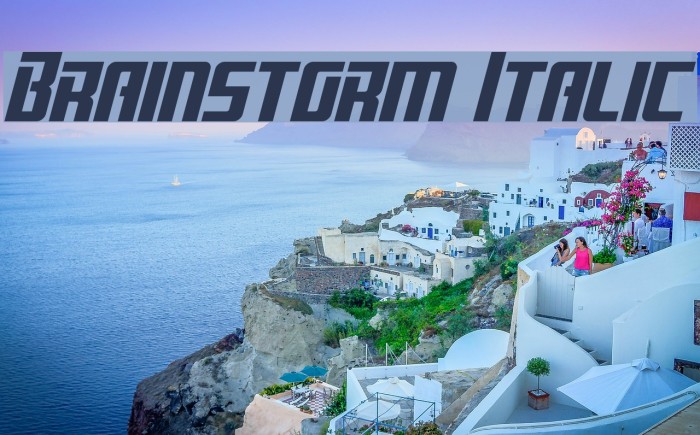 Brainstorm Italic Polices examples