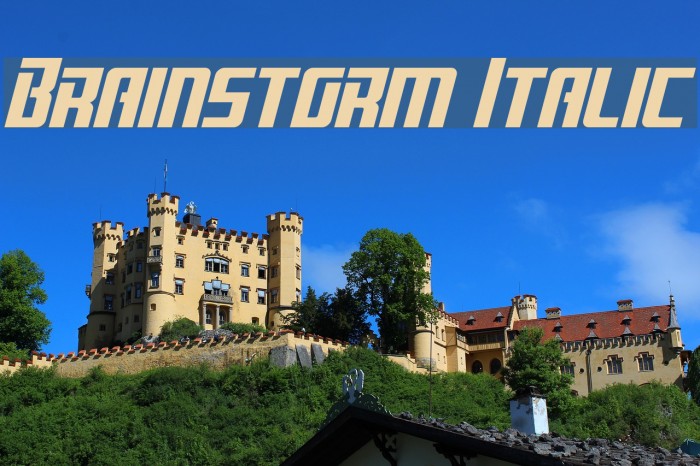 Brainstorm Italic Polices examples