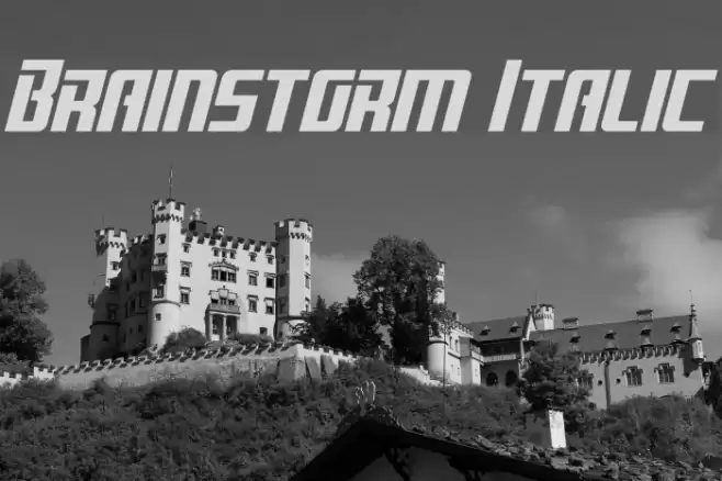 Brainstorm Italic Шрифта examples