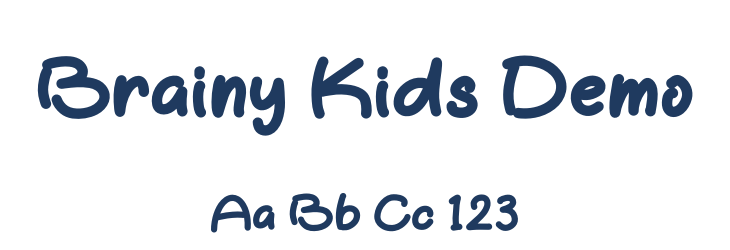 Brainy Kids Demo Font Preview