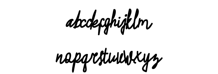 Brajandala Font LOWERCASE