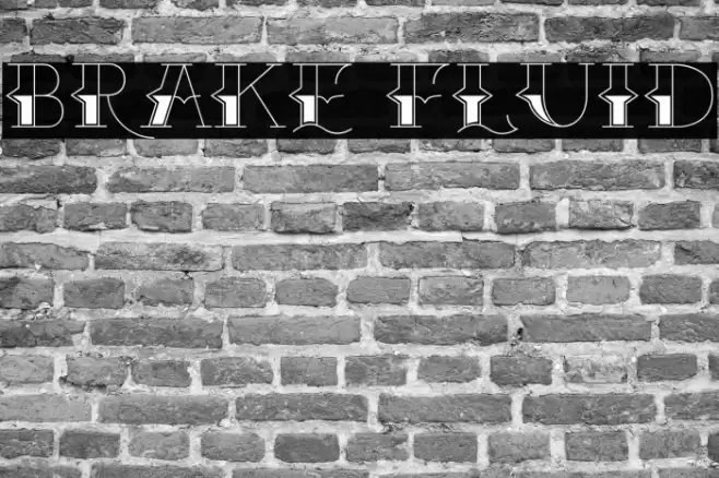 Brake Fluid Font examples