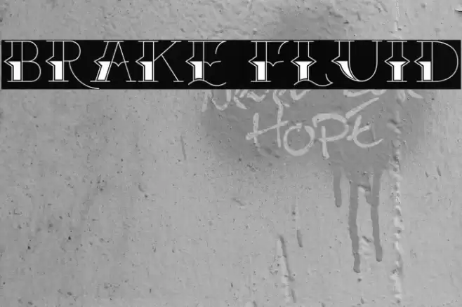 Brake Fluid Font examples