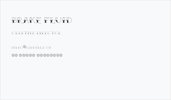 Brake Fluid Business Card