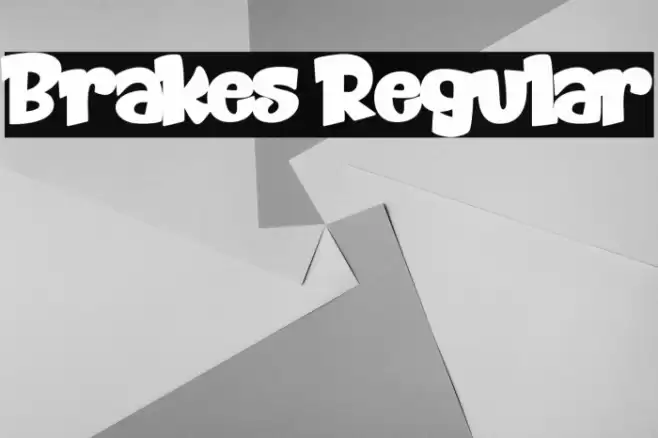 Brakes Regular Font examples