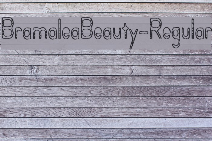 BramaleaBeauty-Regular Font examples