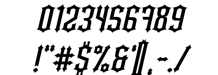 Bramble Princess Condensed Italic Font OTHER CHARS