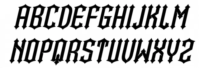 Bramble Princess Condensed Italic Font Litere mari