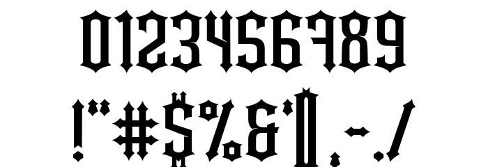 Bramble Princess Condensed Font OTHER CHARS