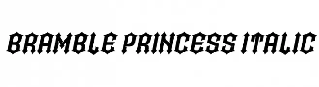 Bramble Princess Italic  Скачать бесплатные шрифты