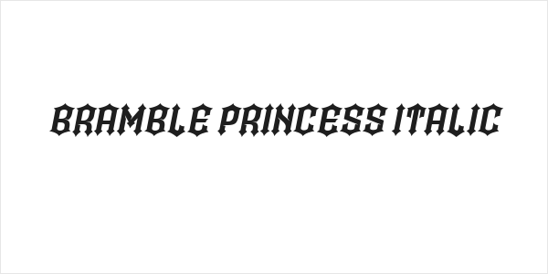 Bramble Princess Italic Logo