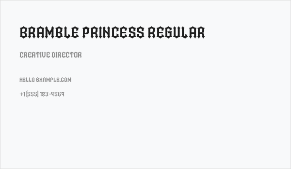 Bramble Princess Regular Business Card
