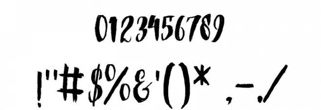 Brambles Font OTHER CHARS