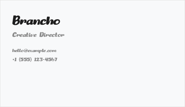 Brancho Business Card