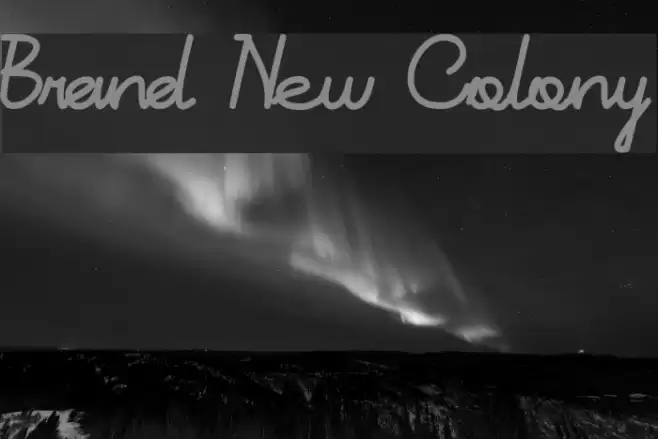 Brand New Colony Font examples