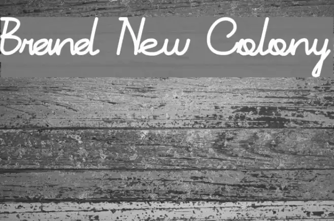 Brand New Colony Font examples