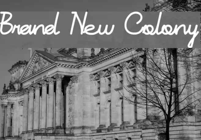 Brand New Colony Font examples