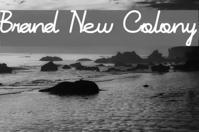 Brand New Colony Font examples
