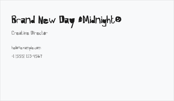 Brand New Day [Midnight] Business Card