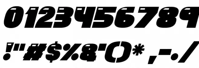 Brand New Retro Italic Font OTHER CHARS