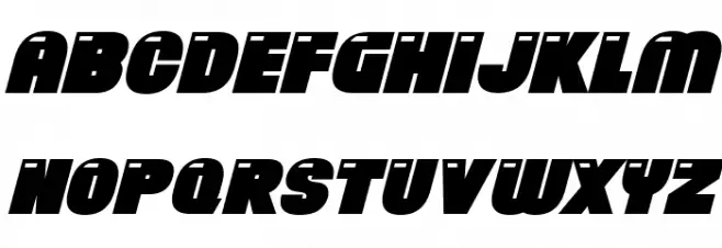 Brand New Retro Italic फ़ॉन्ट अपरकेस
