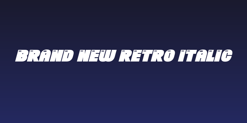 Brand New Retro Italic Social Header