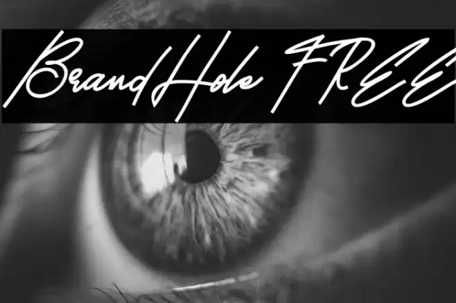 BrandHole FREE Font examples