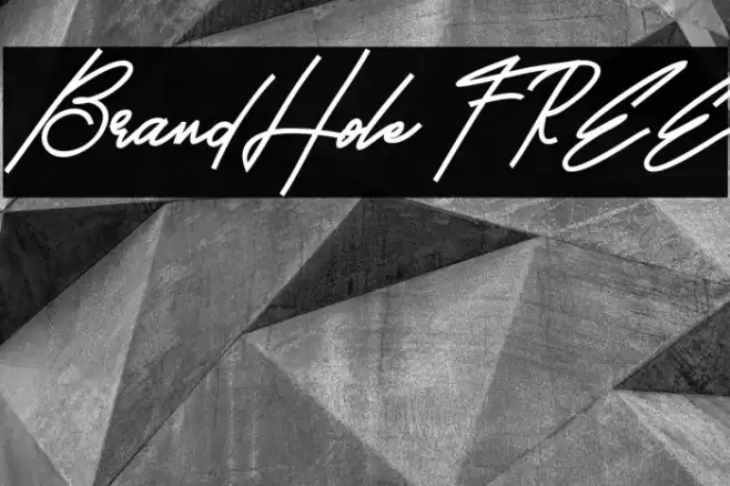 BrandHole FREE Font examples