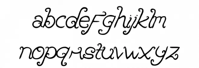 Brandalls Schriftart Kleinbuchstaben