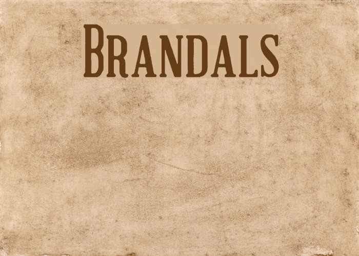 Brandals Font examples