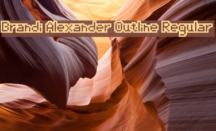 Brandi Alexander Outline Regular Font examples