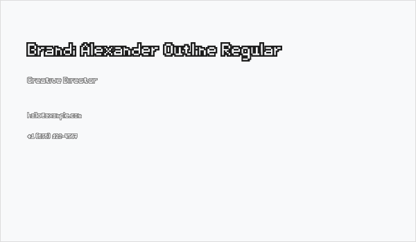 Brandi Alexander Outline Regular Business Card
