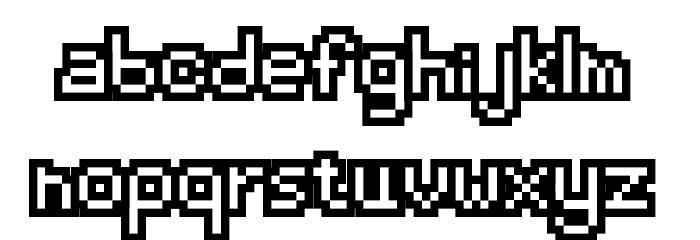 Brandi Alexander Outline Regular Font LOWERCASE
