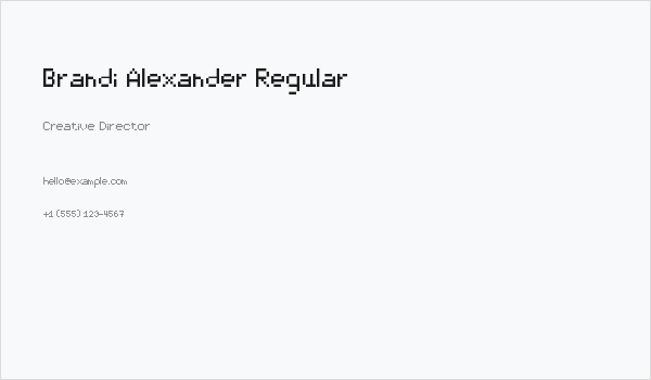 Brandi Alexander Regular Business Card