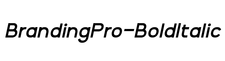 BrandingPro-BoldItalic  フリーフォントのダウンロード