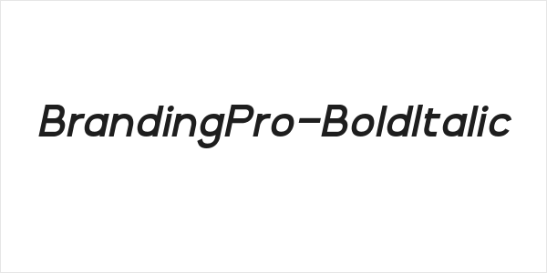 BrandingPro-BoldItalic Logo