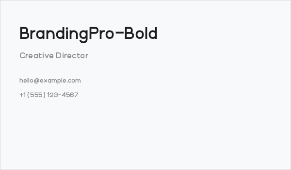 BrandingPro-Bold Business Card
