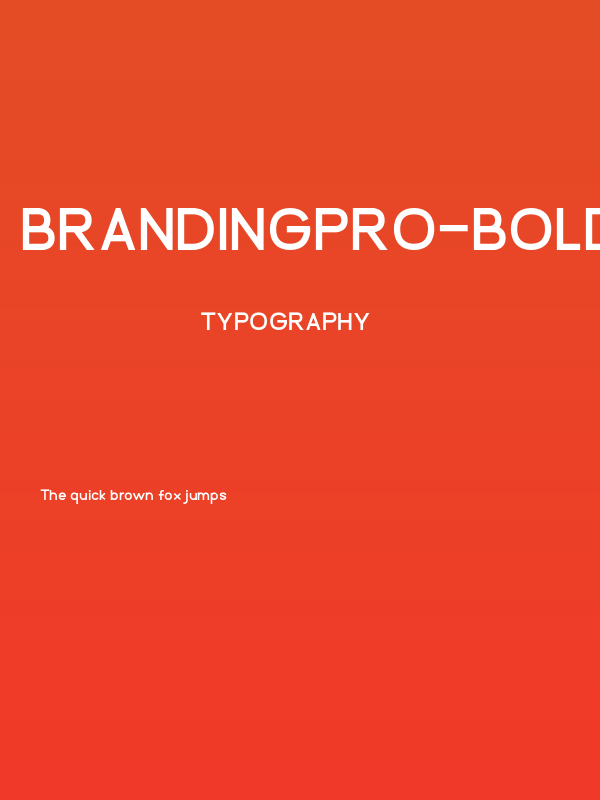 BrandingPro-Bold Poster