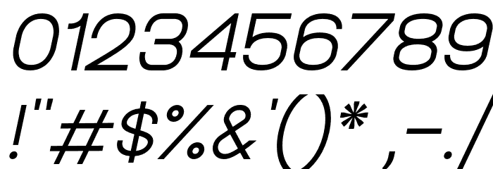 BrandingPro-LightItalic Font OTHER CHARS