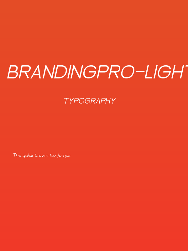 BrandingPro-LightItalic Poster