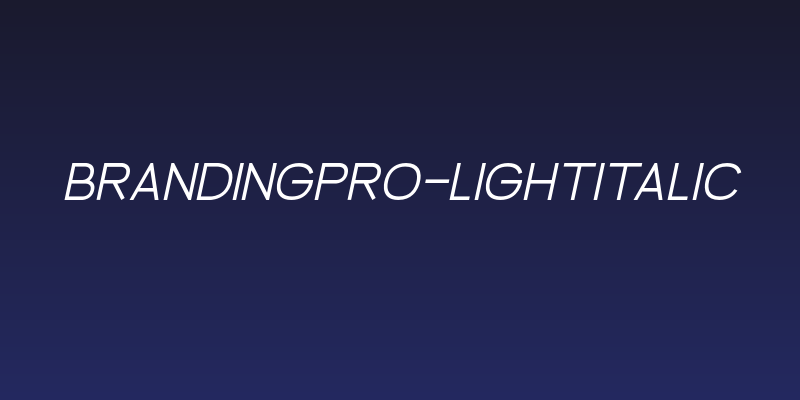BrandingPro-LightItalic Social Header