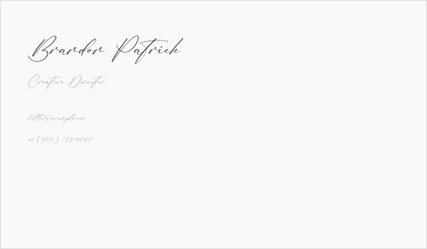 Brandon Patrick Business Card