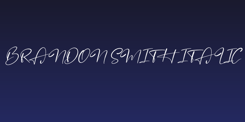 Brandon Smith Italic Social Header