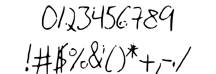 BrandonsHandwriting Font OTHER CHARS