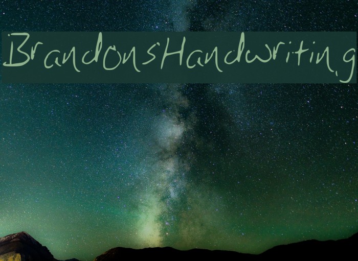 BrandonsHandwriting Font examples