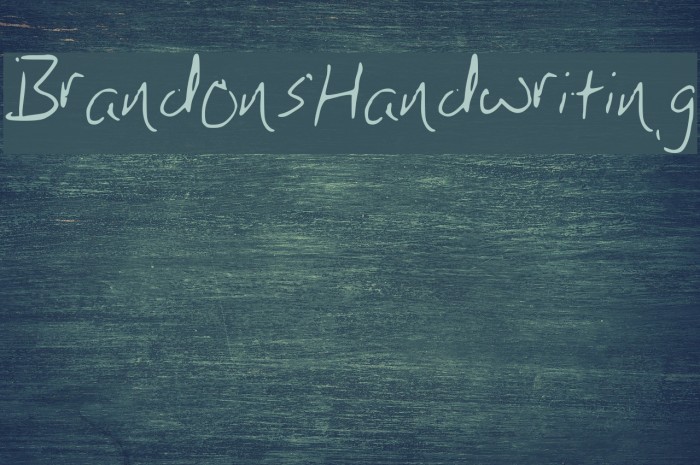 BrandonsHandwriting Font examples