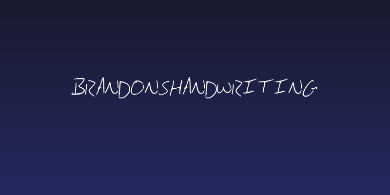 BrandonsHandwriting Social Header